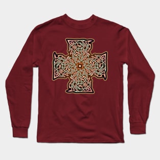 Gold Celtic cross Long Sleeve T-Shirt